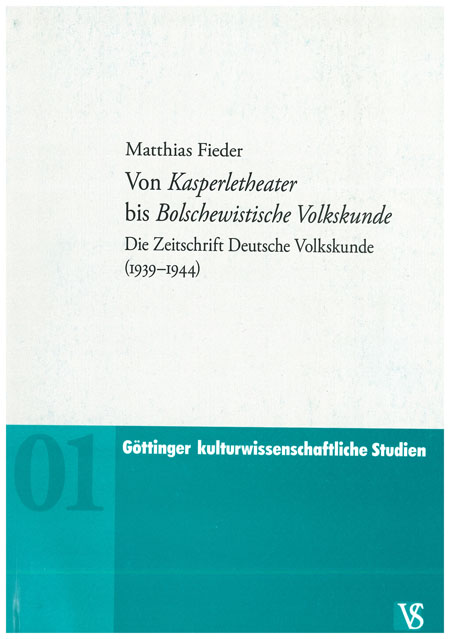 Göttinger kulturwissenschaftliche Studien Band 1