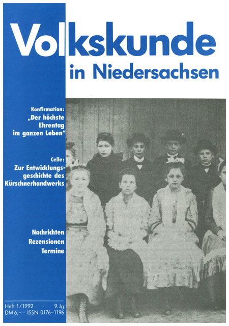Volkskunde in Niedersachsen 1/1992